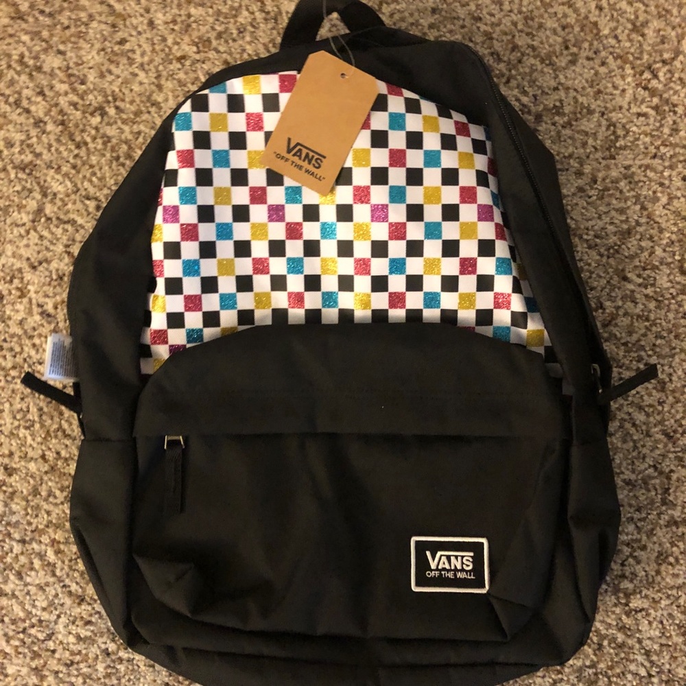 Bday sale Brandnew Vans Glitter Checker Backpack